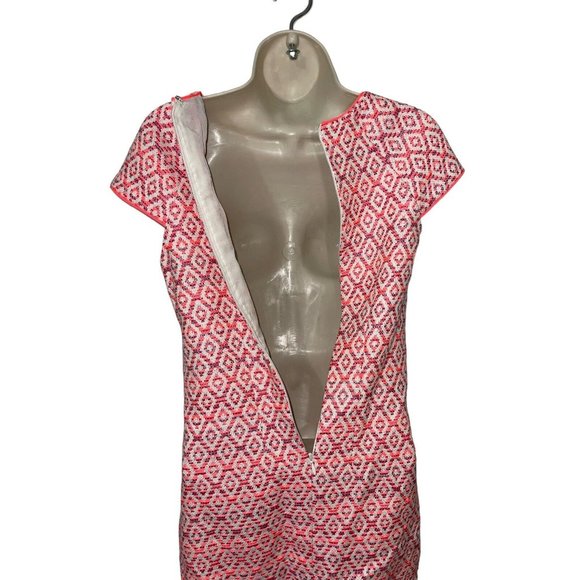 J CREW Women's Textured Printed Shift Dress Size XS? Cotton/Linen/Poly Blend - Picture 5 of 12